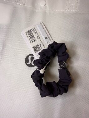 lululemon athletica Dark Purple Logo Scrunchie